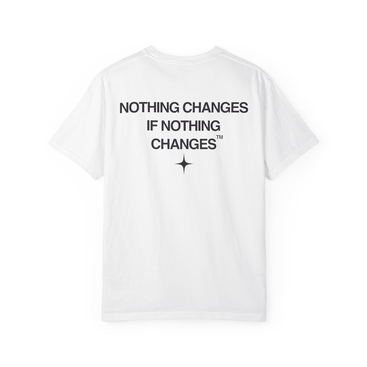 Nothing Changes, If Nothing Changes (GRAPHITE TEXT, WHITE SHIRT)