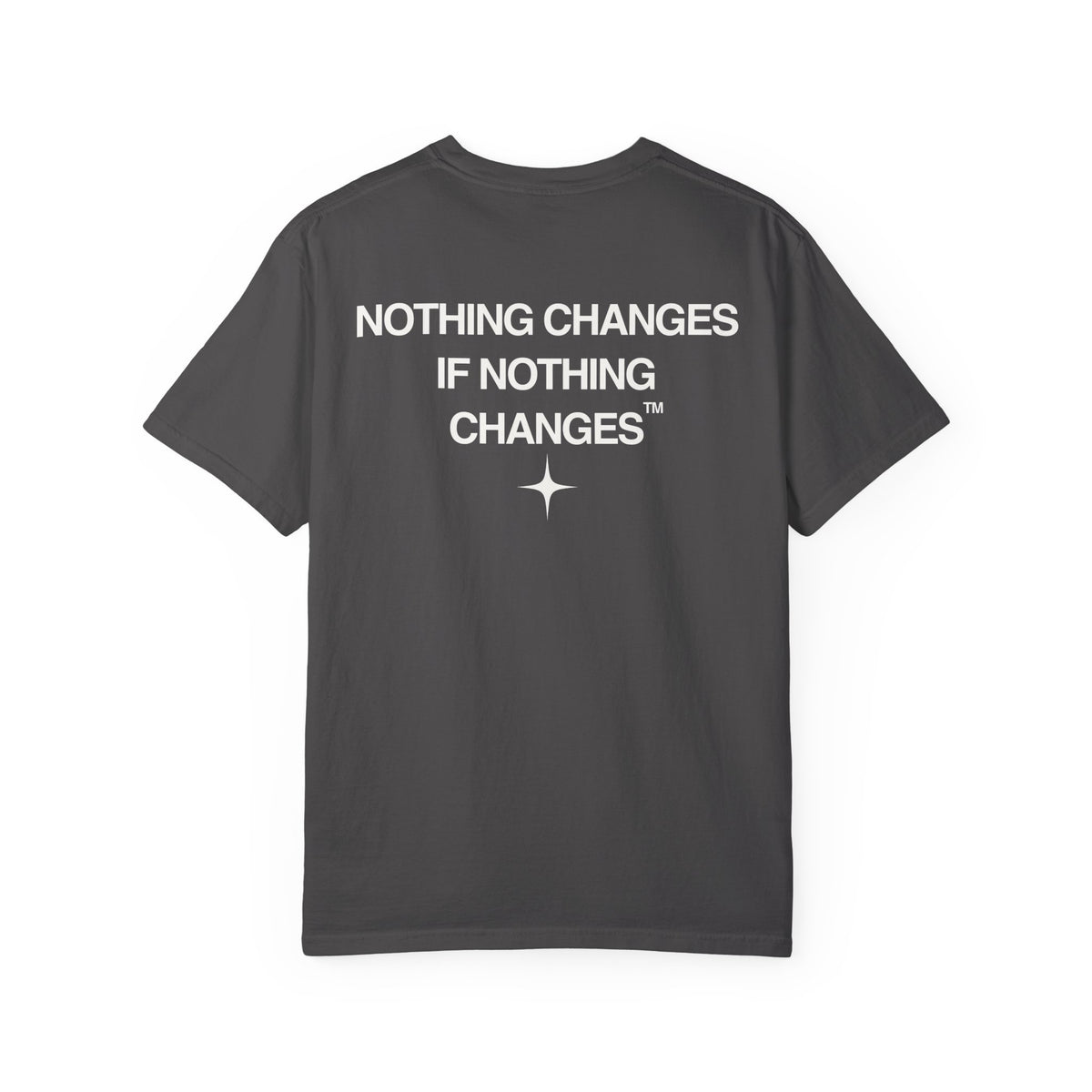 Nothing Changes, If Nothing Changes (WHITE TEXT, GRAPHITE SHIRT)